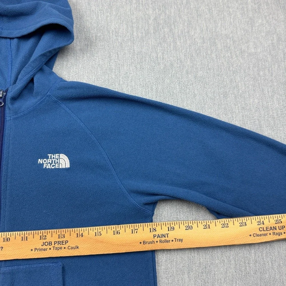 The North Face Jacket Boys Medium 10/12 Blue Fleece Hiking Full Zip Kids Outdoor